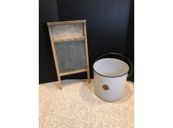 Washboard & Vintage Bucket