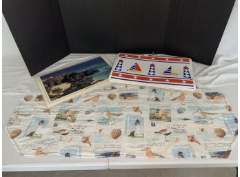 Beach Theme Table Runner & Placemats