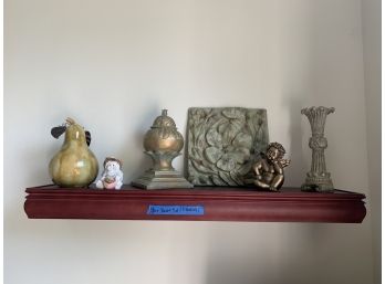 Pair Of Floating Shelves With Decorative Items