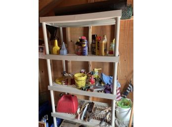 Shelf In Shed With Tools Pictured