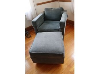 Upholstered Chair 28 1/2' X 33' X 37' & Ottoman 17' X 24' Sq.