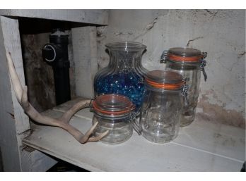 Misc Glass Jars & Horn