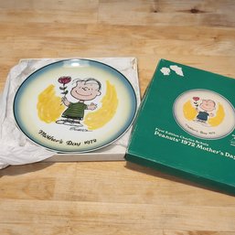 Schmid Charles Schulz 1972 Peanuts Mother's Day Plate 7 1/2' Linus