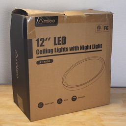 Amico 12' LED Ceiling Lights - 4 PACK NEW
