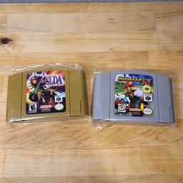 Two Nintendo 64 Games - Mario Kart / Zelda - Games Are Reproduction