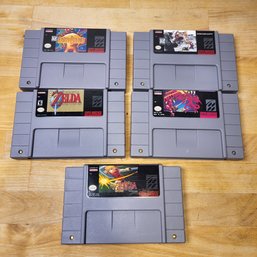 SNES Super Nintendo Video Game Lot, Zelda, Metroid, Earthbound - Games Are Reproduction