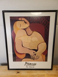 Framed Print Picasso 'The Dream' Large Woman Man 2 Faces