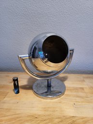 Vintage Mid Century Modern Chrome Ball Lamp Orb Eyeball Desk Or Wall Lamp Rare