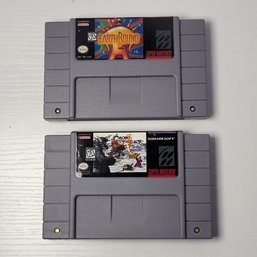 SNES Super Nintendo Video Game Lot, Earthbound, Chrono Trigger - Games Are Reproduction
