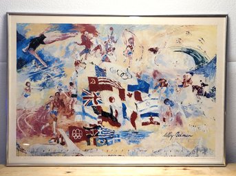 LEROY NEIMAN 'MONTREAL 1976' OFFSET LITHOGRAPH  33' X 23' Framed