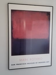 Mark Rothko 1960 'no. 14'  San Francisco Museum Of Modern Art  37' X 26' Framed Print
