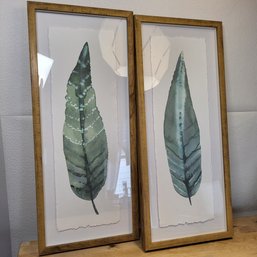 2 Framed Art Prints - Greenery/Leaves Wall Art