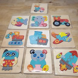 Lot Of 10 Wooden Puzzles NEW