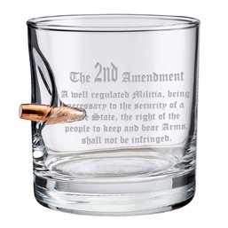 2nd Amendment Glasses Bullet Glass