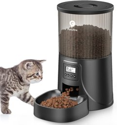 Automatic Cat Feeder, Timed Dog Feeder 4L Programmable Control 1-6 Meals Pet Dry Food Dispenser