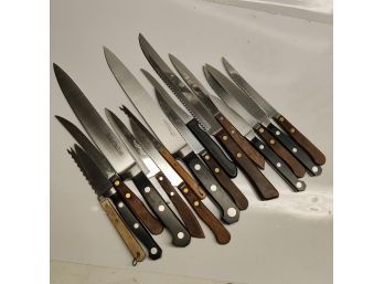 Lot Of Knives Some With Wooden Handles