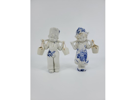 Bisque Porcelain Dutch Boy And Girl