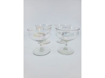 Set Of Four Fumed Glassware