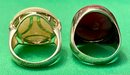 Set Of Two Sterling Rings With Cabochons