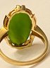 10kt Gold And Jade Vintage Ring