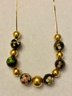 14kt Gold And Cloisenne Bead Necklace