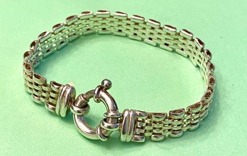 Vintage Milor Sterling Silver Mesh Link Bracelet 725
