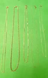 Lot Of Sterling Silver Chains