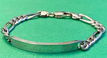 Heavy Sterling Link Nameplate Bracelet