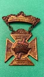 29th Triennial 1904 San Francisco Badge Freemasons Masonic Lodge Knights T