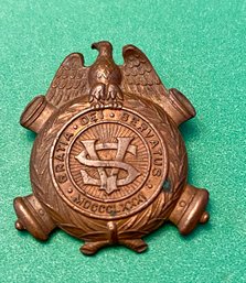 1881 Antique Sons Of Civil War Veterans Bronze Medal Filii Veteranorum Gratia Dei Servatus Veterans