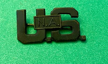 Authentic WWI US Army National Army NA Officer Collar Insignia Lapel Pin