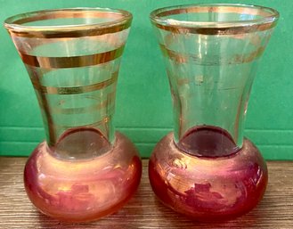 Vintage Bartlett Collins Glass Bud Vases