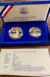 US Mint Statue Of Liberty Proof Coins 1886-1986 Silver & Half Dollar