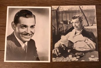 Vintage Clark Gable Glossy Photo And Oversized Postcard