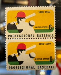 PROFESSIONAL BASEBALL 6 CENT STAMPS US 1969