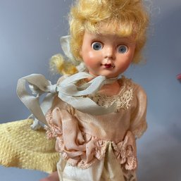 Vintage Sleepy Eyed Blonde Doll   Celluloid