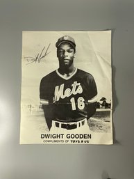 Dwight Gooden Compliments Of Toys R US Vintage Autographed Print
