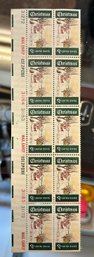 Christmas 6 Cents Postage Stamps Block Of 10
