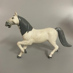 Vintage Grey White Horse Figurine Plastic 5.5' Equestrian Disney Altivo