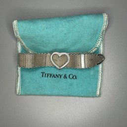 Tiffany And Co. Mesh Heart Belt Bracelet Sterling Silver Vintage