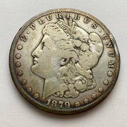 1879-S Morgan Dollar Silver Uncirculated Coin Rainbow Halo $1