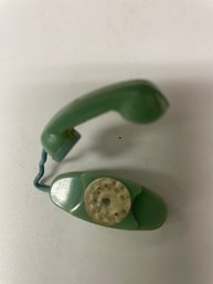 Vintage Barbie Doll Green Oval Telephone Toy