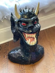 Large Happy Demon Bust Sculpture By Joseph Campanelli  Signed Heavy PICK UP ONLY