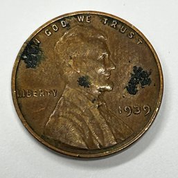 1939 Lincoln Wheat Penny One Cent