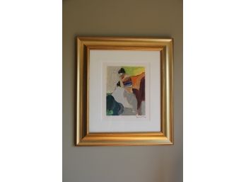 Tarkay Woman Signed And Numbered 242/350 Gold Framed