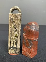 ANTIQUE CHINESE STONE AND TERRACOTTA SEALS