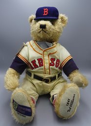 LIMITED EDITION VINTAGE BOSTON BASEBALL  RED SOXS STUFFED ANIMAL IN RED SOXS UNIFORM