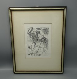 EARLY SALVADOR DALI  'DON QUIXOTE' ETCHING WITH COA