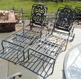 BEAUTIFUL SIGNED VINTAGE CAST CLASSICS LANDGRAVE OUTDOOR LOUNGE CHAIRS