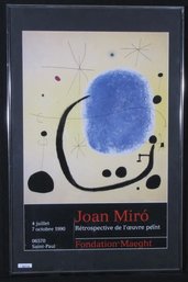 JOAN MIRO FRENCH EXHIBITION POSTER FRAMED